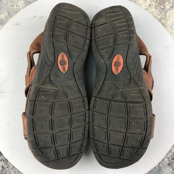 Earth Spirit Men's Size 13 Gelron 2000 Brown Leather Hook & Loop Casual Slides - Picture 9 of 15